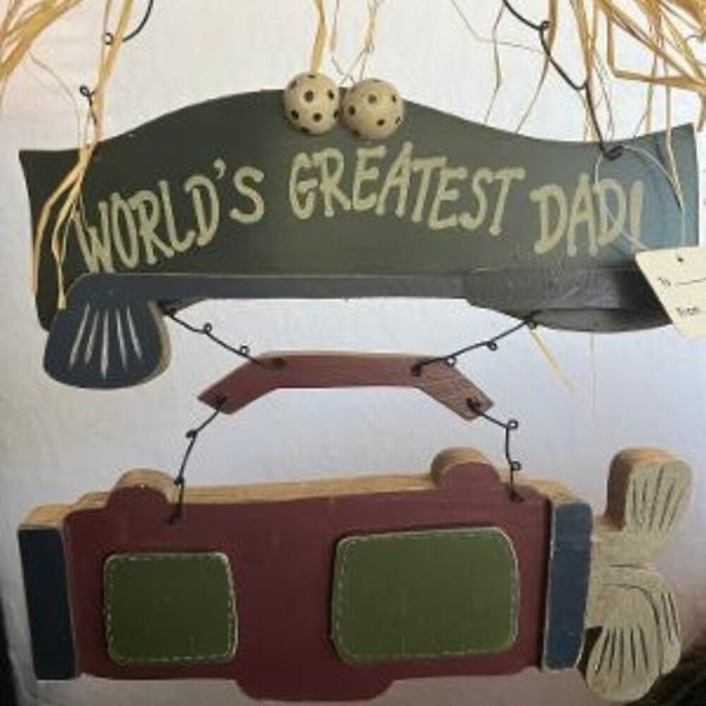 World's Greatest Dad Golf Wall Hanging